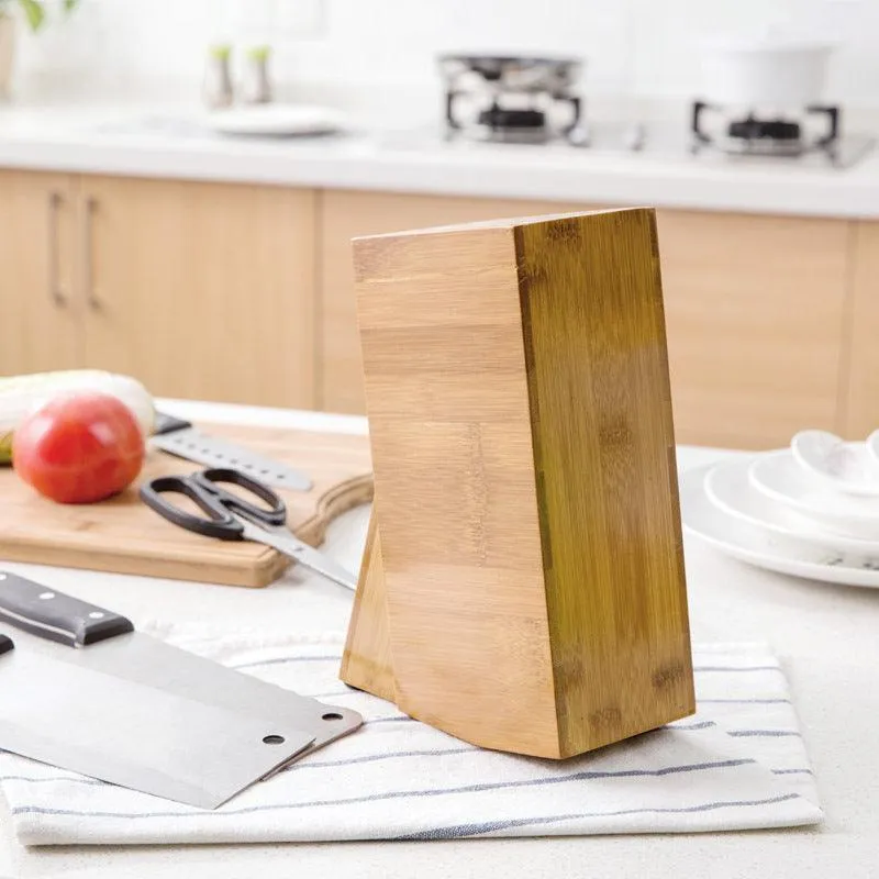 Bamboo Knife Holder with Eco-Friendly Storage Solution