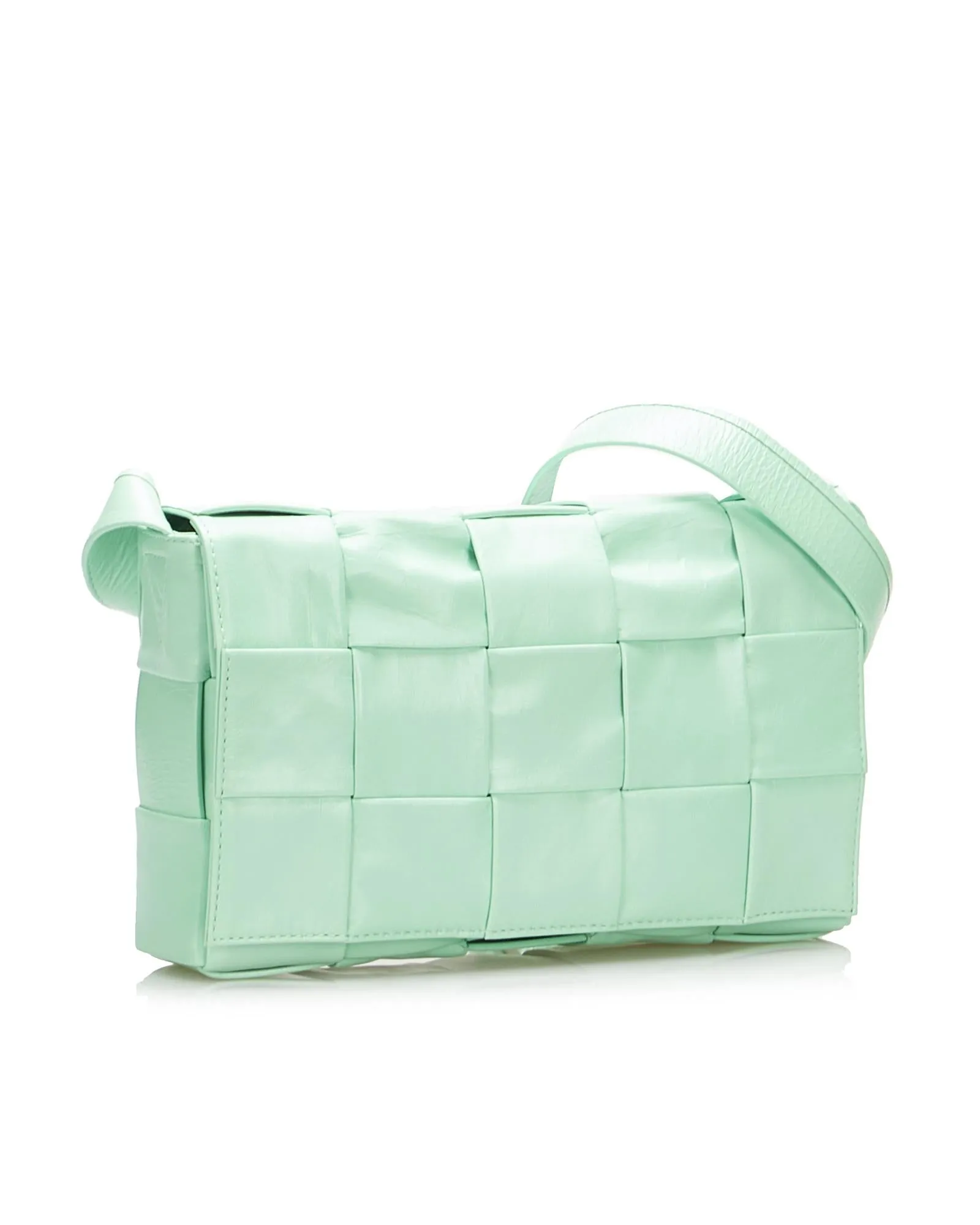 Bottega Veneta Cassette Crossbody Bag in Mint Green