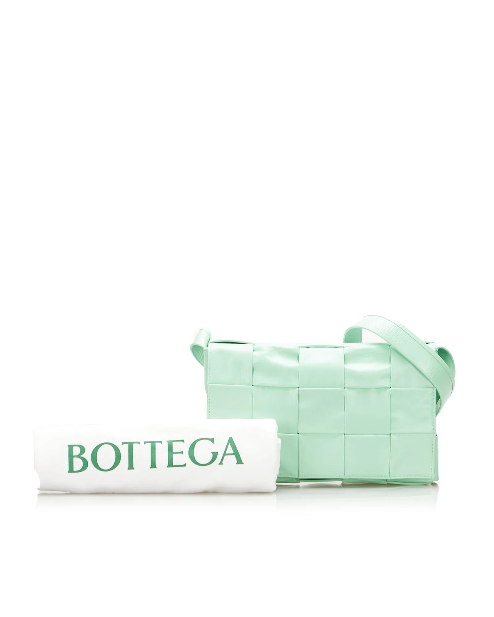 Bottega Veneta Cassette Crossbody Bag in Mint Green