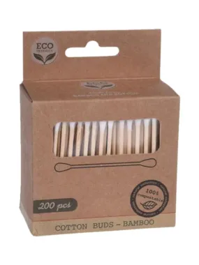 Cotton Ear Swabs - Pack of 400 Pieces - Eco-Friendly Bamboo