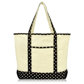 Dalix 22" Soft Canvas Tote Bag Special Patterns Collection