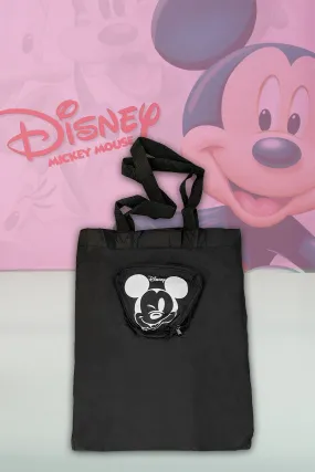 Disney Mickey Pocket Shopping Bag Black