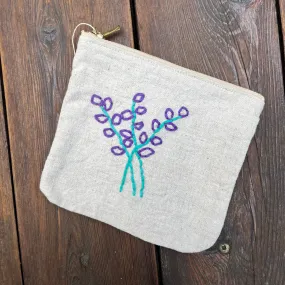 Hemp Hand Embroidered Pouch