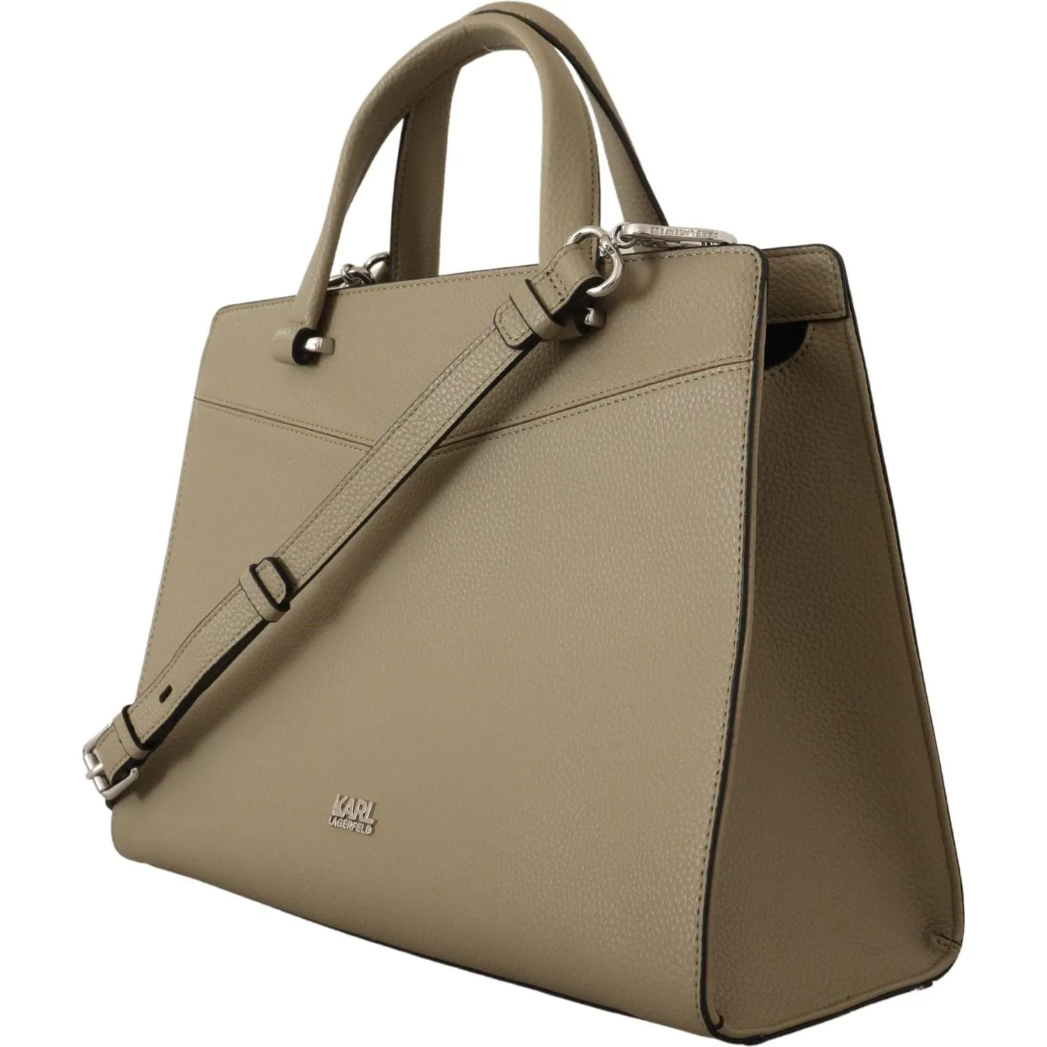 Karl Lagerfeld Enchanting Sage Green Leather Tote