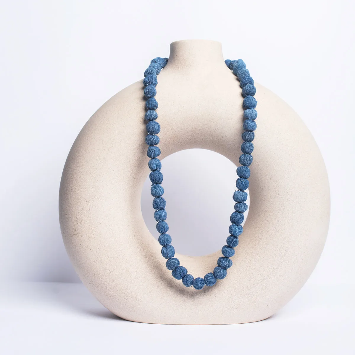 Komaari- Upcycled Denim Necklace by Dwij