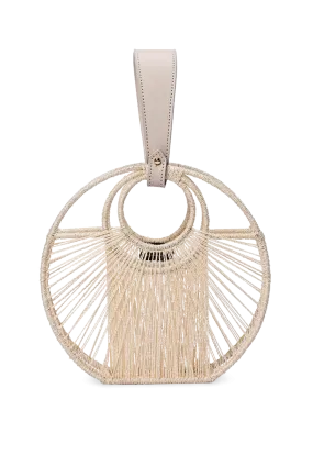 Langa Circular Woven Bag | White