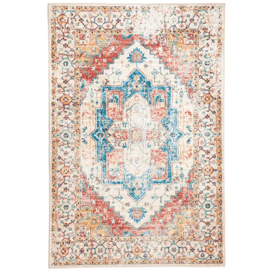 Maja Multicoloured Traditional Distressed Non Slip Rug