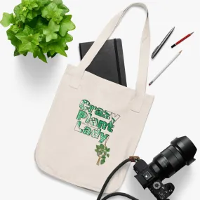 Organic Canvas Tote Bag | Crazy Plant Lady | Tiny Zen Gardens