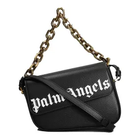 Palm Angels Black Leather Crossbody Bag