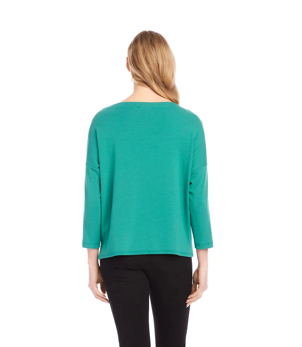 Petite Size Boatneck Top