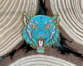 Tiger Enamel Pin (Blue & Pink)