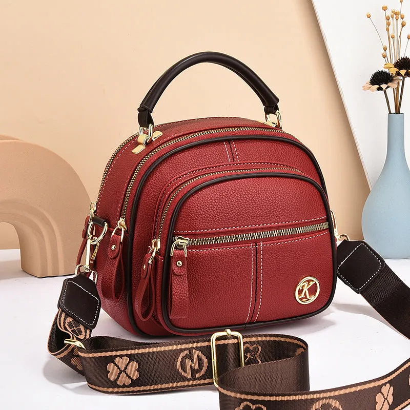 Versatile Crossbody Bag For Multi-zipper Design Shoulder Bags With Portable Fashion Handbags Small Square Bag