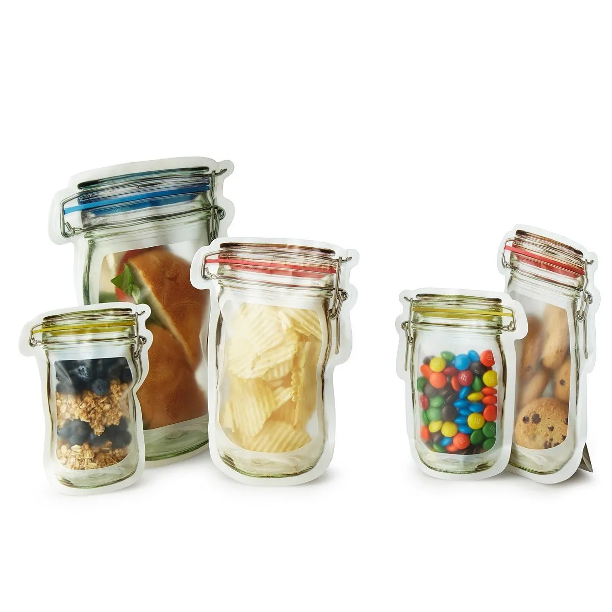 Vintage Jar Reusable Storage Bags 10-Pack