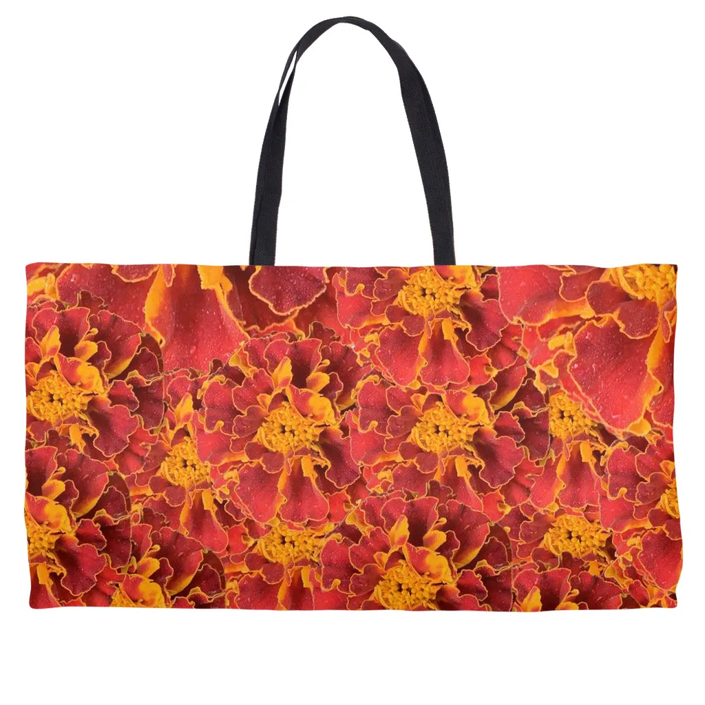 Weekend Tote (Cotton webbing or rope handles) Marigold  1