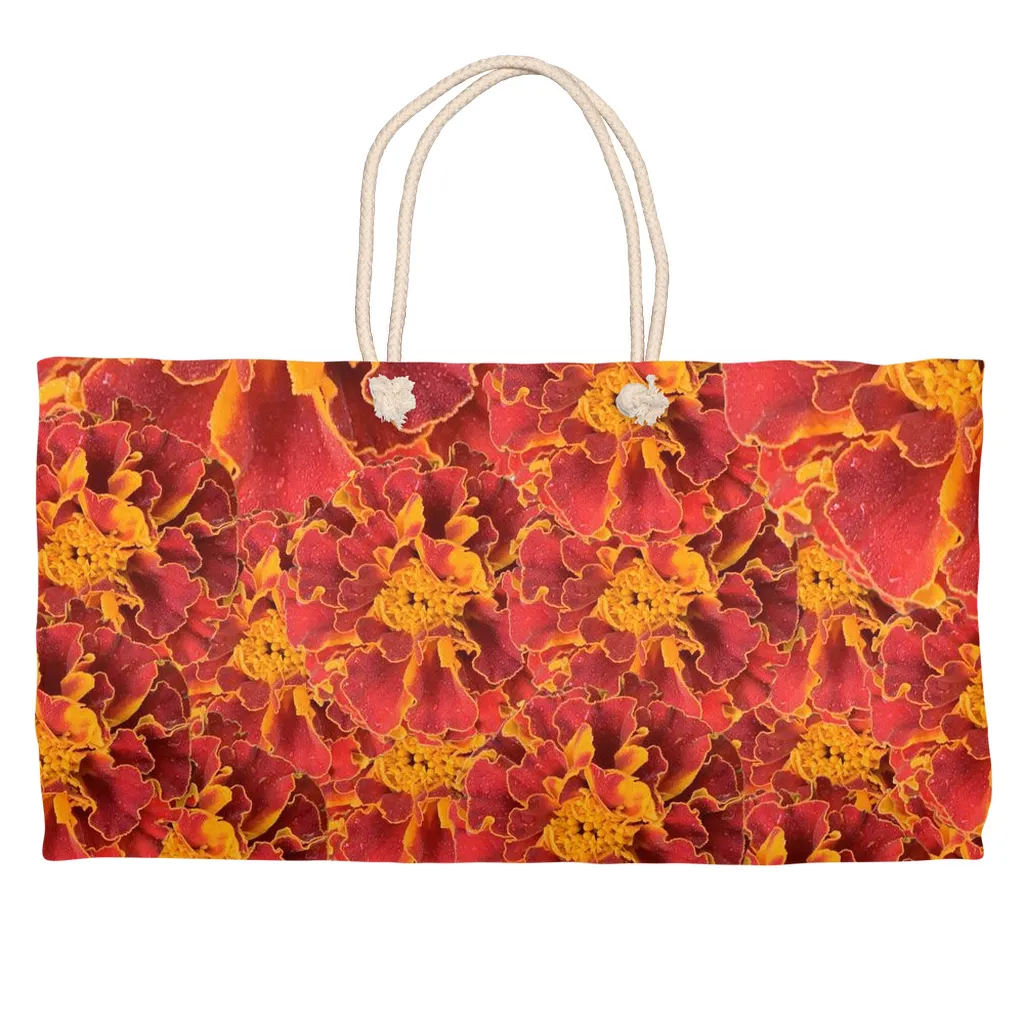 Weekend Tote (Cotton webbing or rope handles) Marigold  1