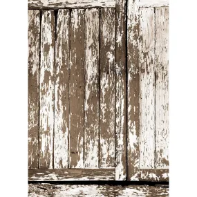 X-Drop Canvas Backdrop - Rustic Wood Door Panel (5' x 7')