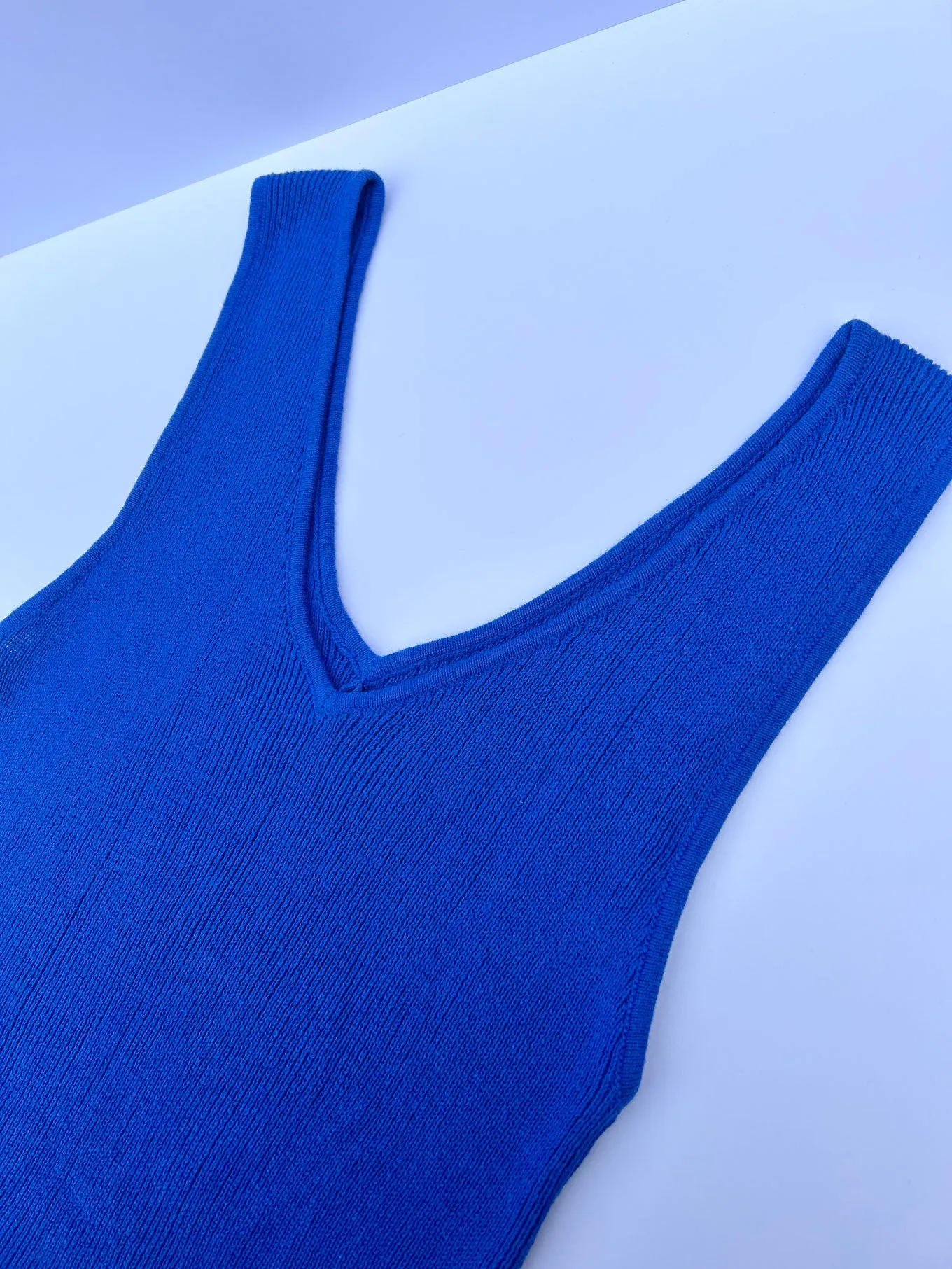 YANA - Organic Cotton Vest Blue Sapphire